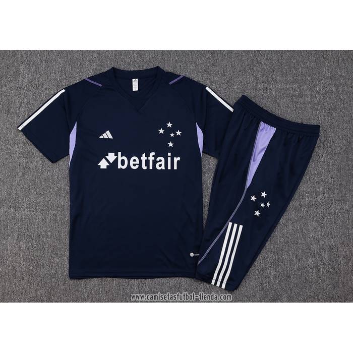 Chandal del Cruzeiro 2023 2024 Manga Corta Azul - Pantalon Corto